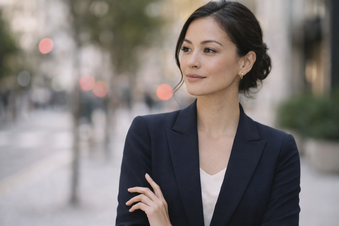 peau qui devient plus résistante aux stimulations femme asiatique élégante environnement urbain