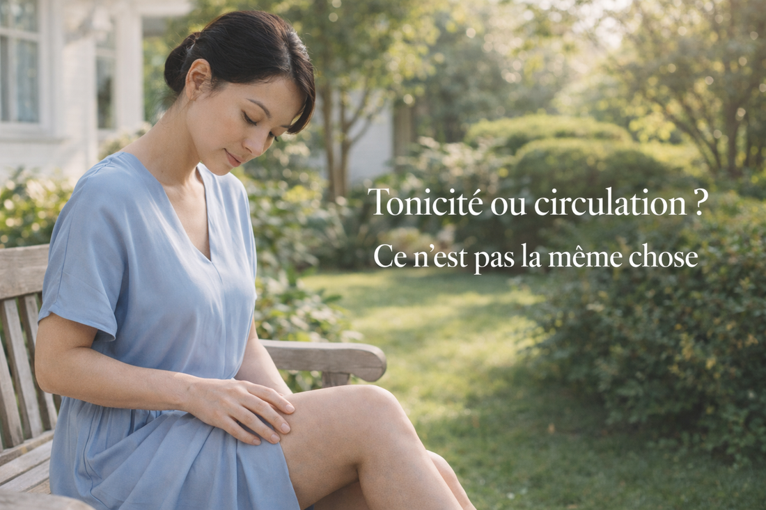Différence tonicité circulation peau femme observation cuisse lumière naturelle Bellasteria